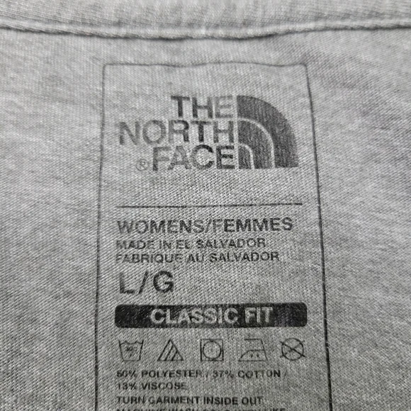 The North Face Women's Large Gray Half Dome Tri-Blend Short Sleeve Pocket TShirt - Picture 3 of 9